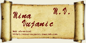 Mina Vujanić vizit kartica